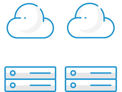 Servers animation clouds data gif hybrid cloud servers