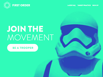 Daily UI #003 - First Order Landing Page 003 dailyui first order landing page starwars stormtrooper