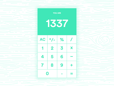 Daily UI #004 - 1337 Calc 004 1337 calculator dailyui