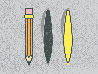 Writing Utensils design highlighter pencil pens texture