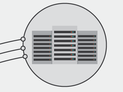 Servers flat illustration servers