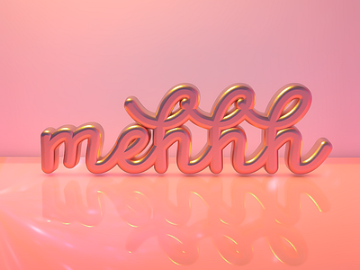 Mehhh interesas 3d 3dart 3dartist art c4d c4dart cinema4d design pink type typography