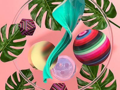 Peruvian gradients 3d 3dart 3dartist abstract design art blender branding c4d cinema4d illustration