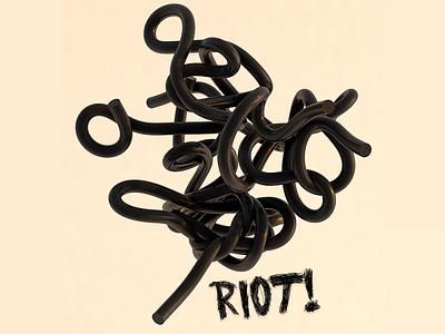 Riot 3d 3dart blender branding c4d c4dart cinema4d illustration logo octane peru