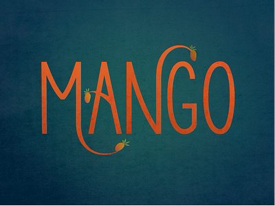 Mango custom lettering food