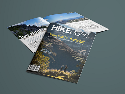 HikeLight Magazine Design editorial hiking magazine