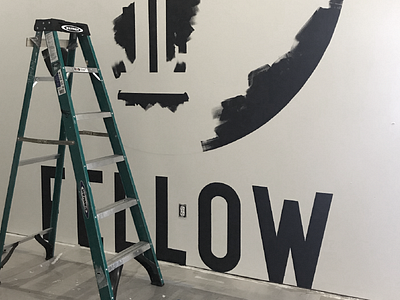 Fellow Mural lettering logo mural