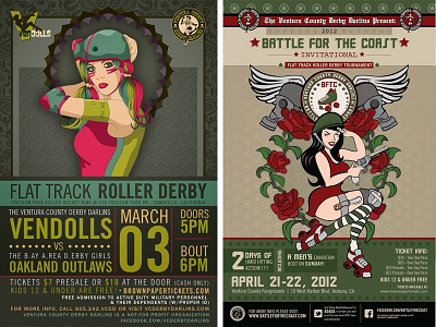 Roller Derby Poster Design graphic design illustration roller derby sports