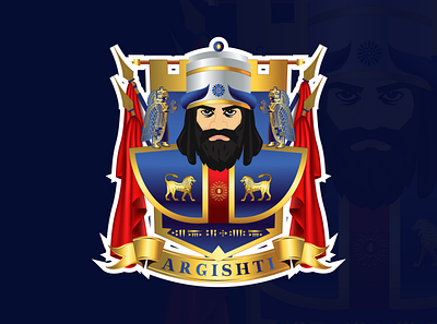 Urartian King Argishti argishti armenian character design design game art game design graphicdesign illustration illustration art illustrator king print design t shirt urartu