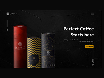 UI/UX design for Lawerte premium coffee