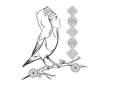 Bird Woman abstract abstract art armenian bird bird woman brand girl illustration illustration design lineart logo logodesigner logotype paint painting taraz woman
