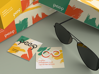 Peep Sunglasses p1 (Brand and Pattern Design) 3d branding graphic design logo