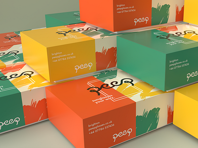 Peep Sunglasses p2 (Brand and Pattern Design) 3d branding graphic design logo