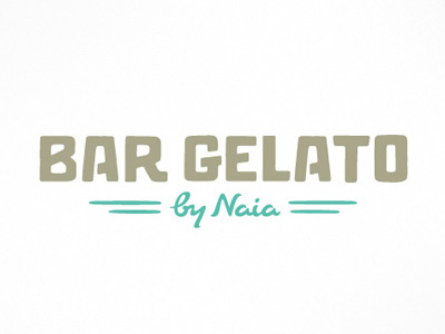 Bar Gelato Logo logo typography