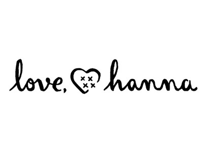 Love Hanna Logotype hand drawn typography