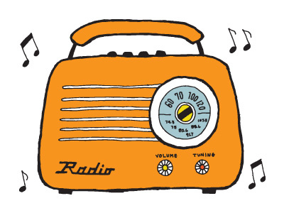 Tandem Activity Book Radio 2 hand drawn illustration