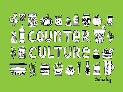 Counter Culture Tofurky Lettering hand drawn illustration typography