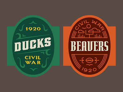 Ducks Vs Beavers Beer Design 1920 beer design label sports