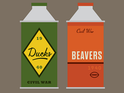 Ducks Vs Beavers Beer Design 1940 beer design label sports