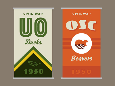 Ducks Vs Beavers Beer Design 1950 beer design label sports