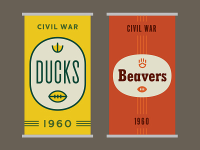 Ducks Vs Beavers Beer Design 1960 beer design label sports