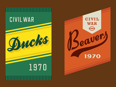 Ducks Vs Beavers Beer Design 1970 beer design label sports