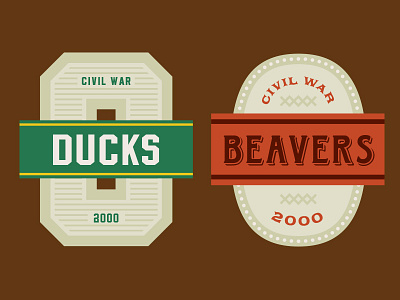 Ducks Vs Beavers Beer Design 2000 beer design label sports