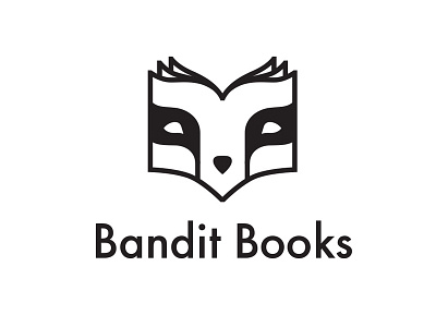 Bandit Books Logo icon logo raccoon