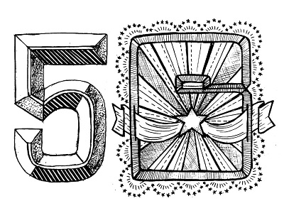 56 Sketch 5 6 lettering numbers sketch