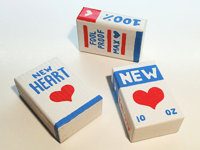 New Heart Tests 2 handdrawn lettering packaging