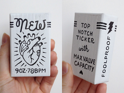 New Heart Test handmade illustration lettering packaging