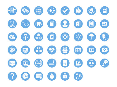 Walmart Annual Enrollment Icon Set