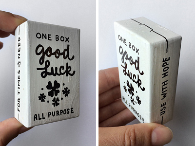 Magic Box of Good Luck box hand drawn lettering magic packaging