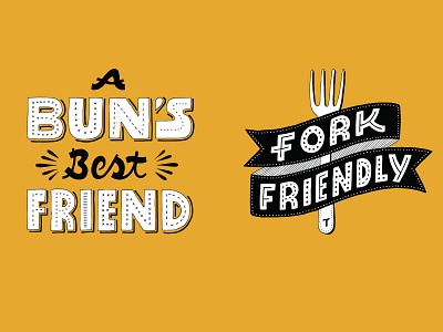 Tofurky Phrases 3 hand drawn lettering typography
