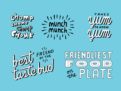 Tofurky Phrases 2 hand drawn lettering typography