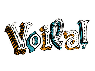Voila hand drawn illustration lettering