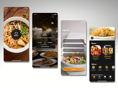 Shiwu Chinese Ordering App app design mobile dersgi