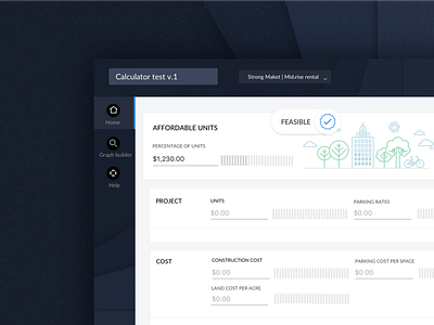 Dashboard Web App Product UI Design: Calculator