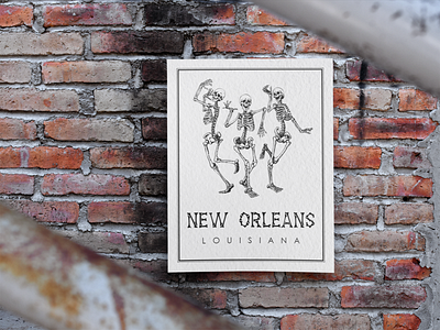 NOLA graphic design poster rebound travel typography