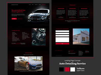 Rad & Bad Auto Detailer - Landing Page Design landing page web design website design
