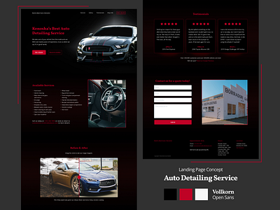 Rad & Bad Auto Detailer - Landing Page Design