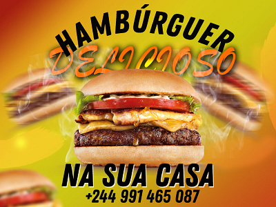 Hambúrguer Flyer design effect flyer photoshop