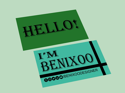 Business Card Benixoo logo photoshop