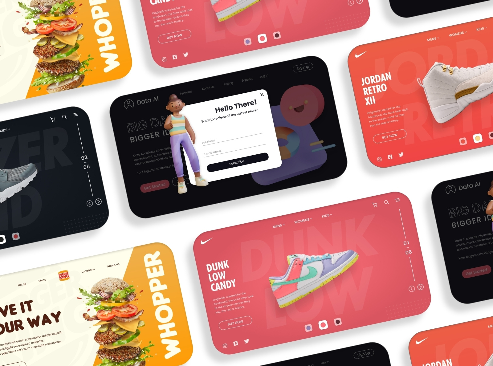 Landing Pages Presentation by Enzo Tur on Dribbble
