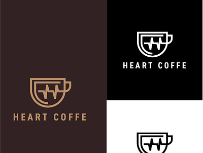 HEART COFFE LOGO design graphic design logo motion graphics typography