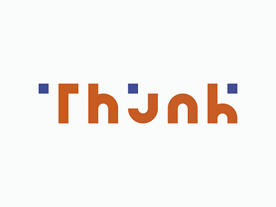 Logo wordmark of THUNK branding graphic design logo motion graphics