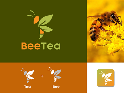 BeeTea Logo brand identity branding design graphic design logo logo design logos