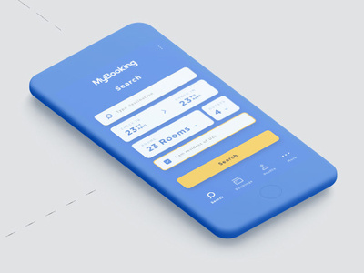 Booking App blue booking design graphic icons interface ui user