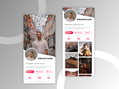 Daily UI #006 - User Profile 006 dailyui design inspiration interaction profile screen ui uiux user