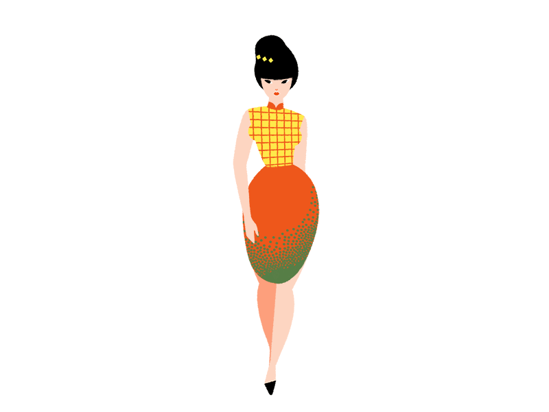 Tutti Frutti Mango animation colourful fashion fruits girls illustration mango summer